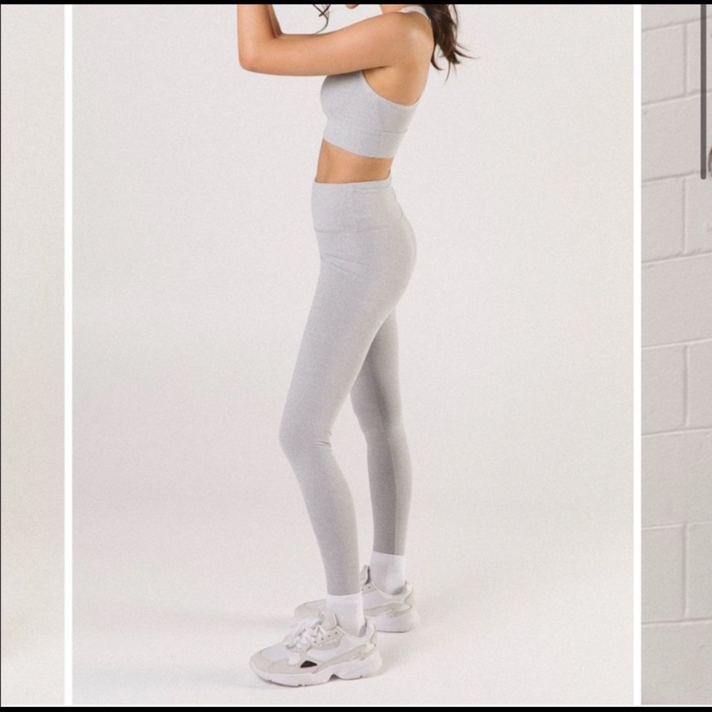 -SOLD-SASKI MARBLE GREY HIGH WAIST LEGGINGS-SOLD